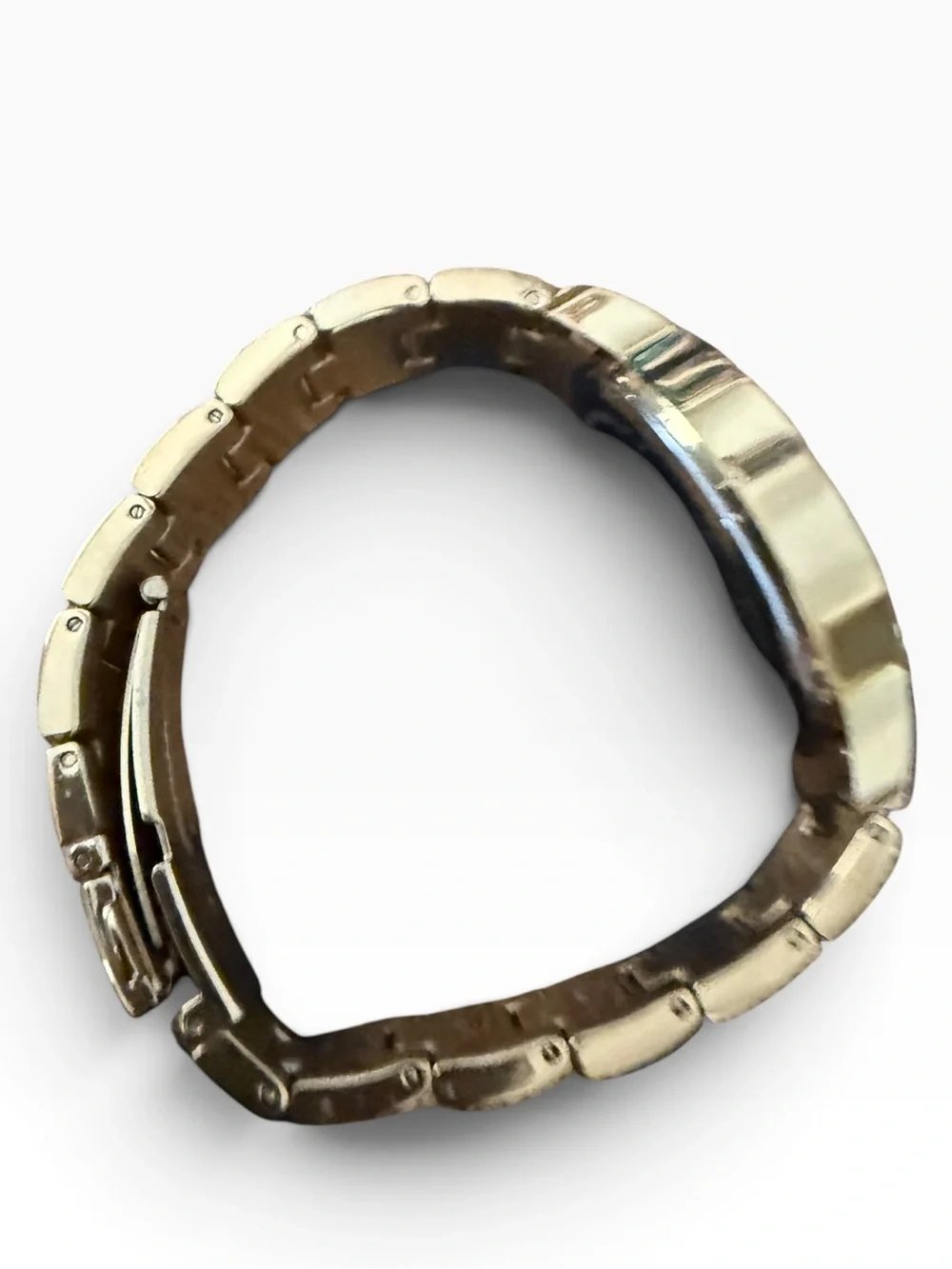 Betsey Johnson Gold Tone Oversized Spiral Number Dial Bracelet Watch